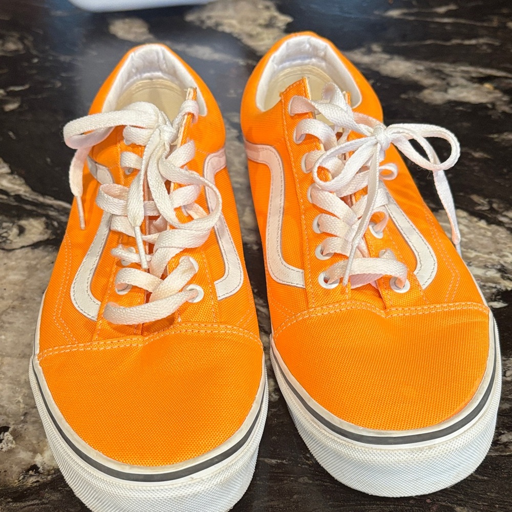 Vans Vibrant Orange Sneakers with White Accents